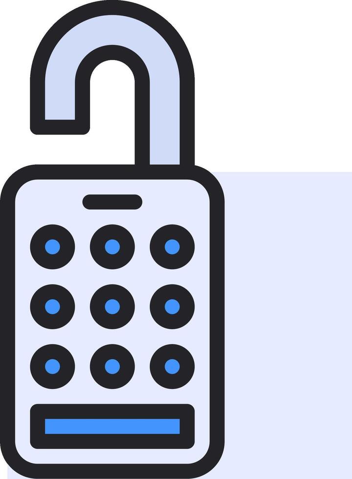 A lock with a keypad icon vector
