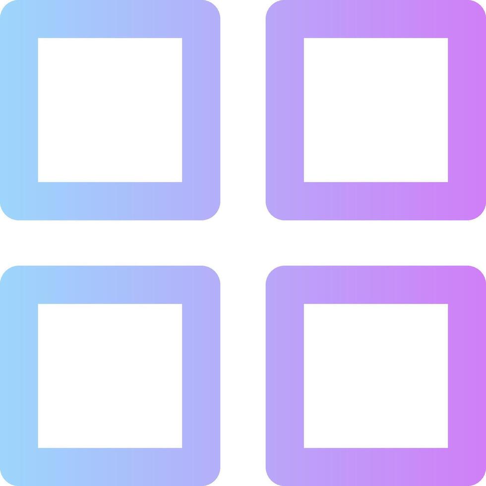 Four square shapes with different colors vector