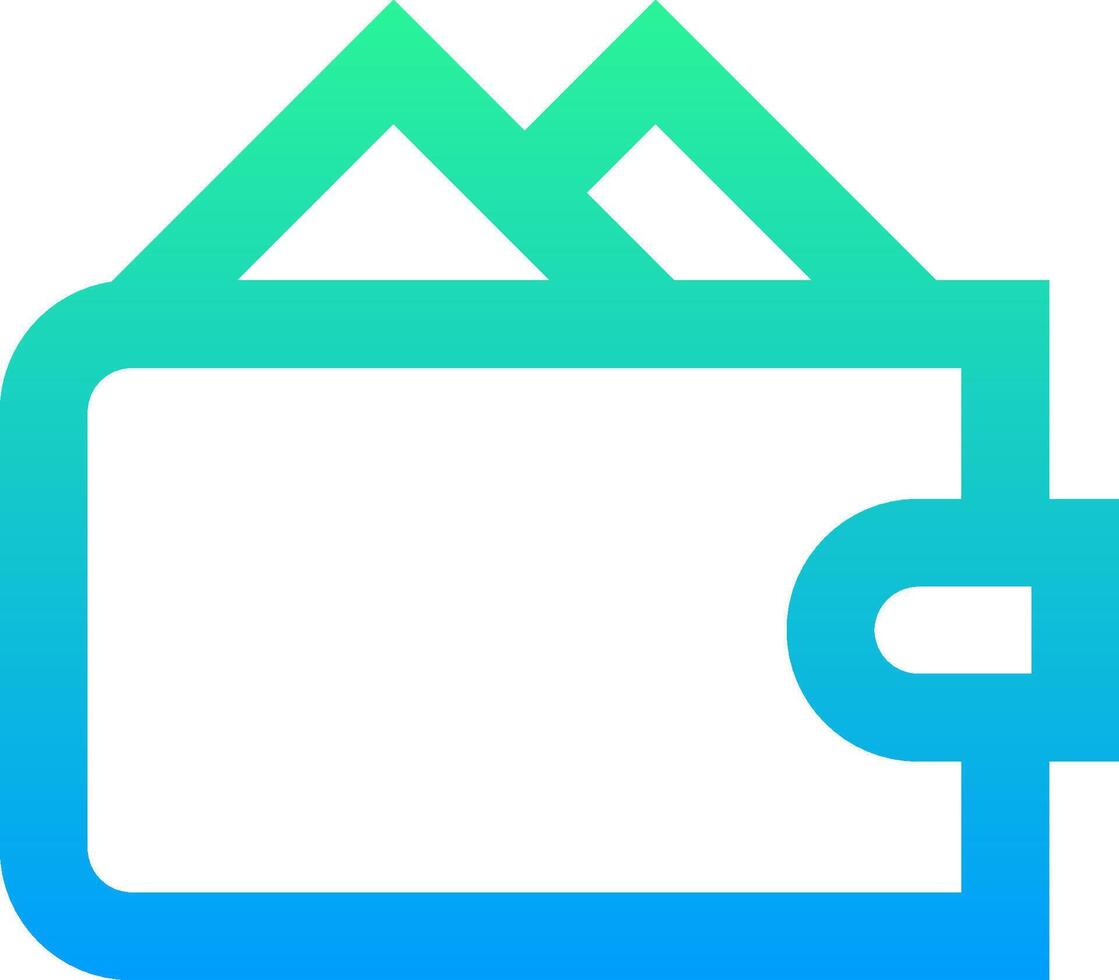 A wallet with mountains on it vector