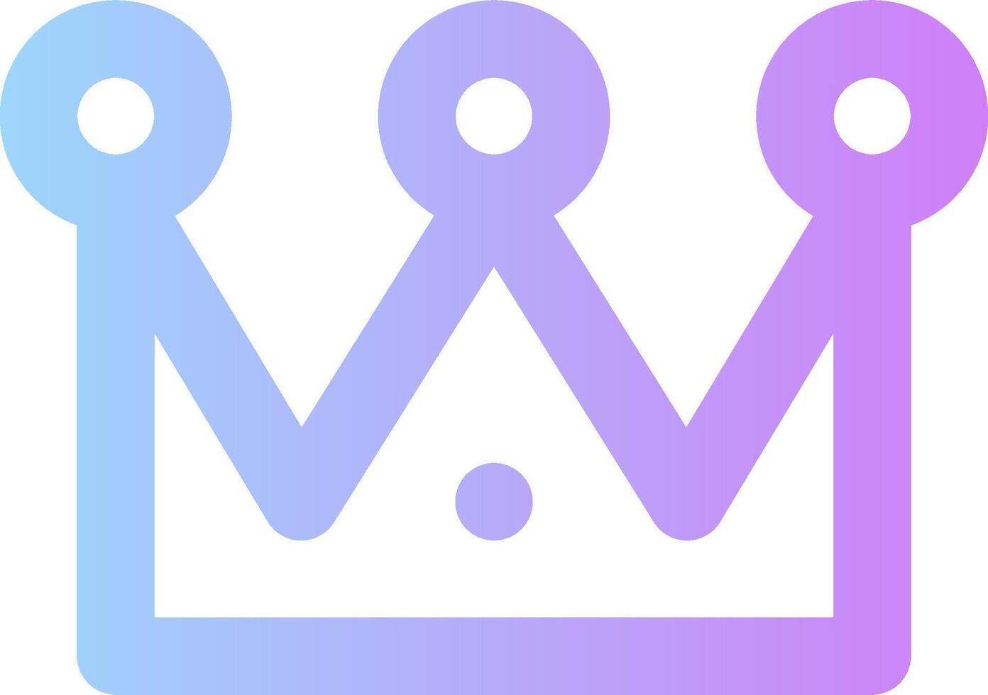 A purple and blue crown icon vector
