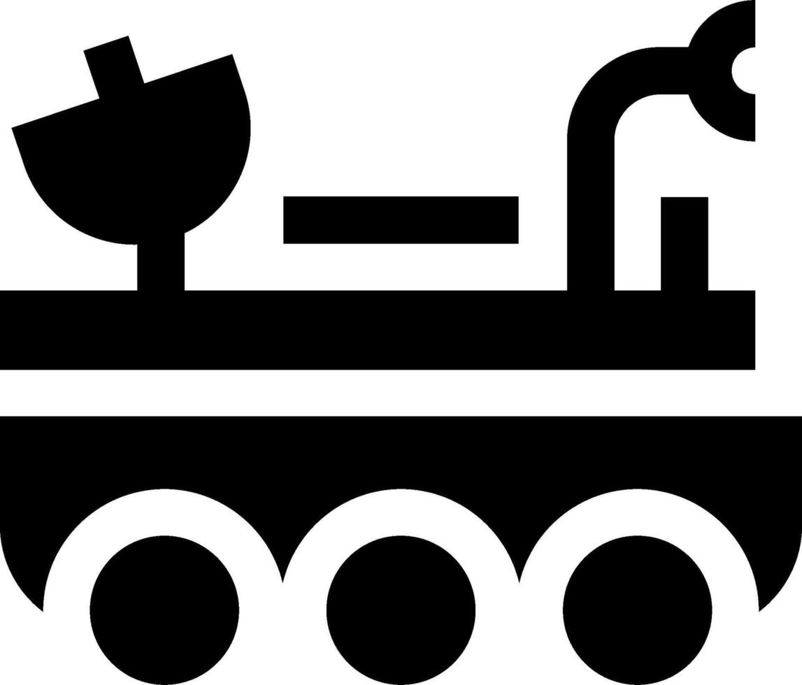 A black and white image of a vehicle with a wrench vector