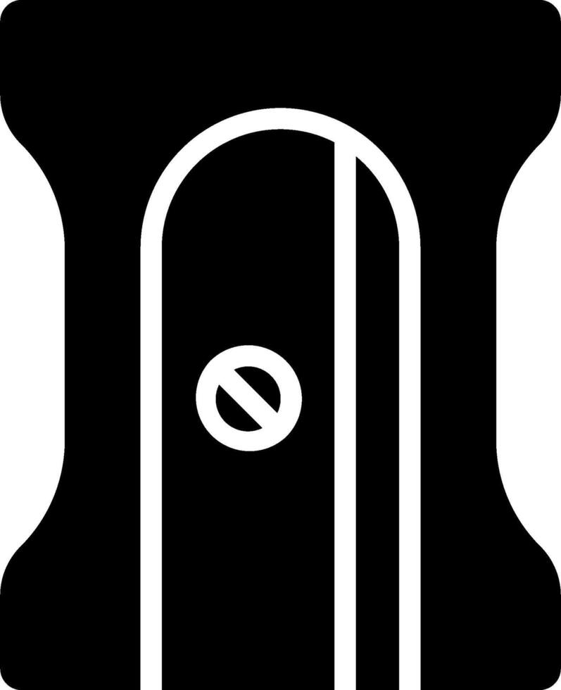 A black and white door with a no entry sign vector