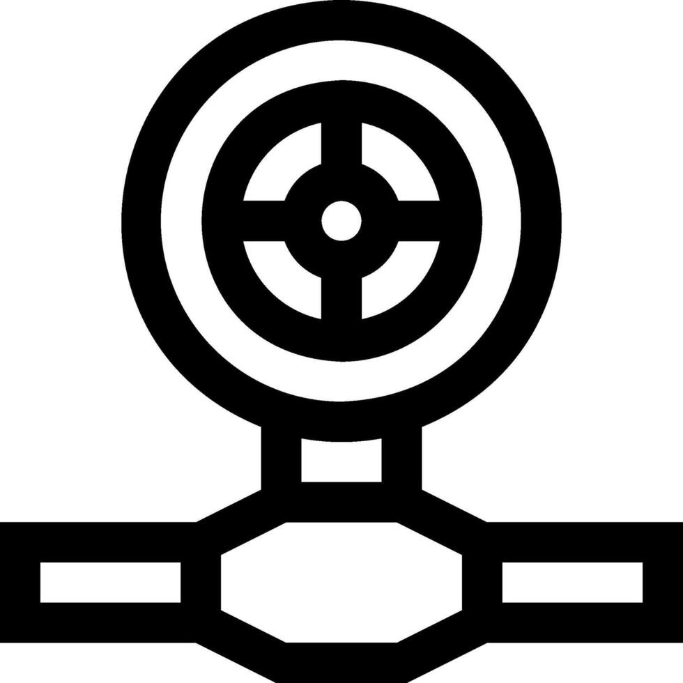 A black and white image of a valve vector