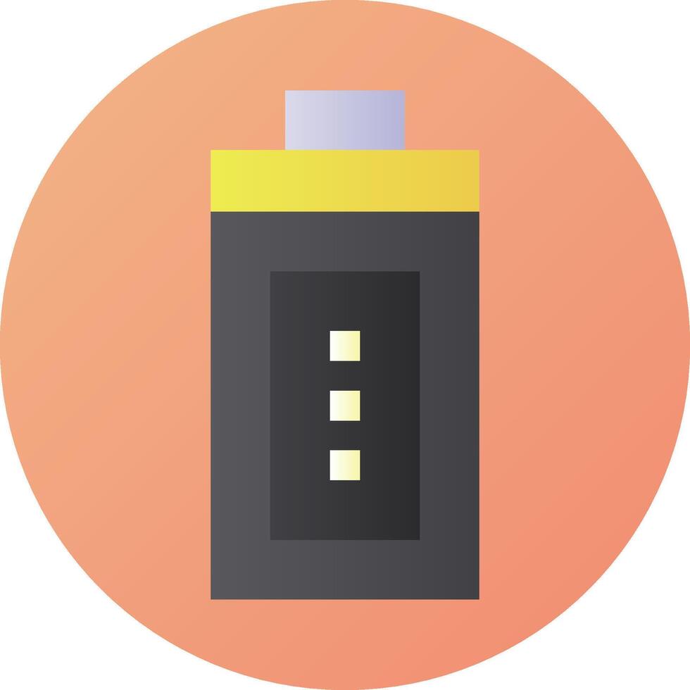 A battery icon with a yellow background vector