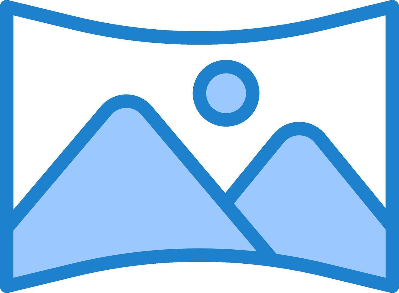 A blue and white image of mountains vector