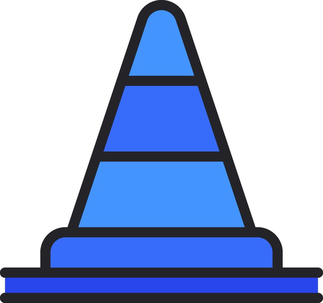 A traffic cone icon on a white background vector