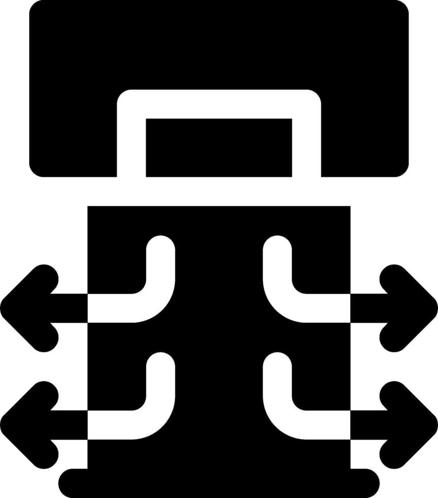 A black and white icon of a computer vector