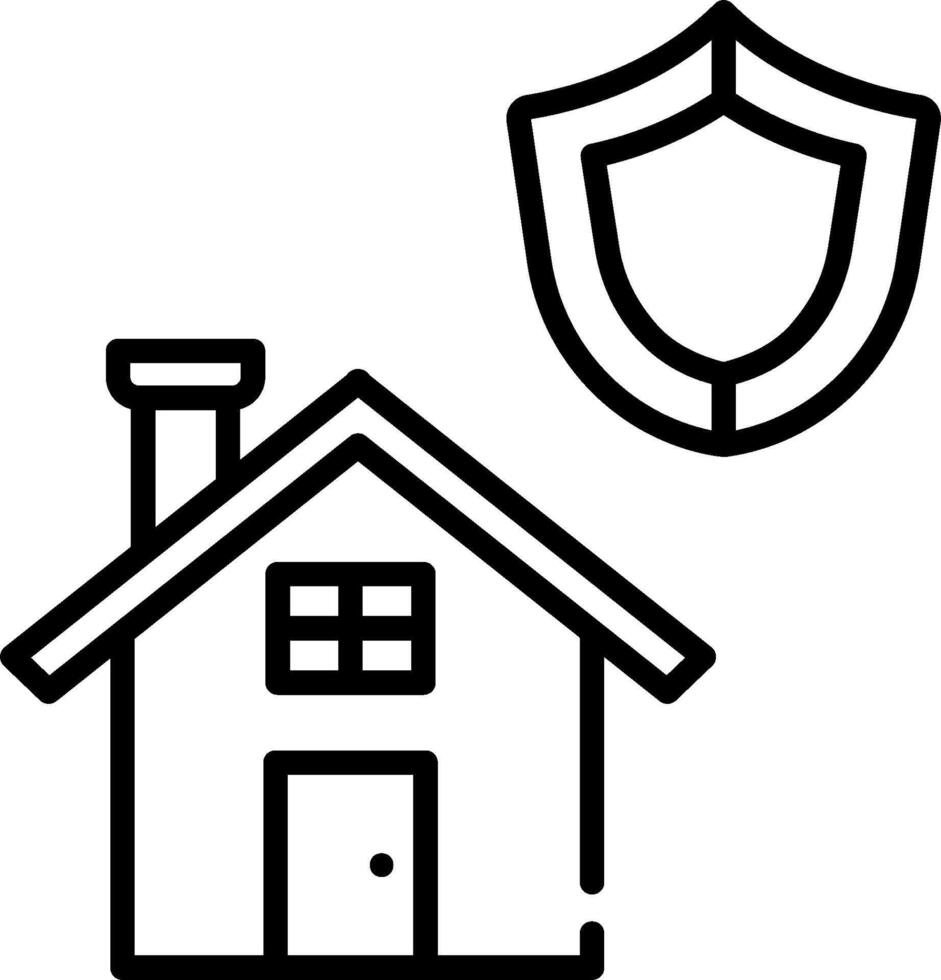 Home security icon vector