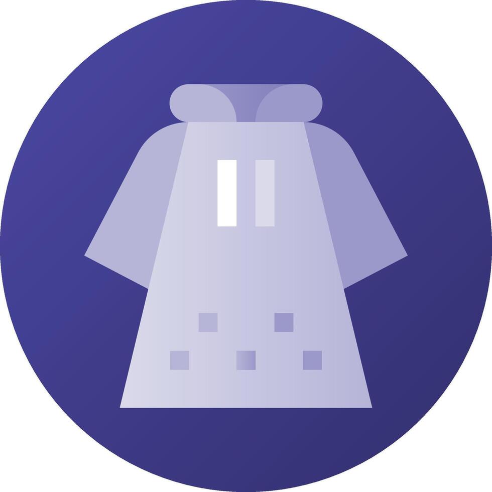 A purple icon with a white coat on it vector