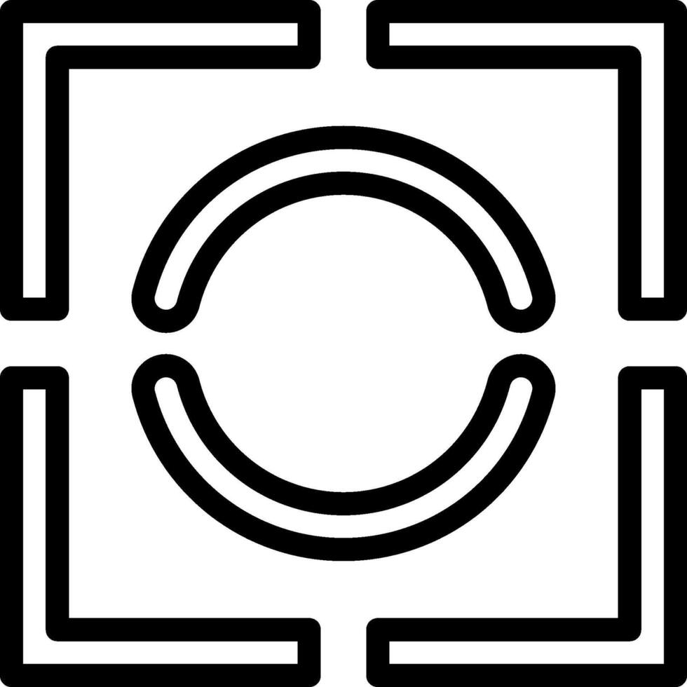 A black and white square with a circle in the middle vector