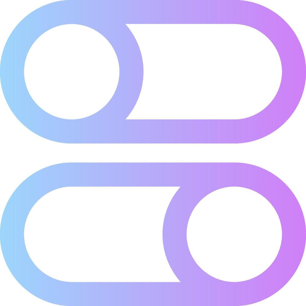 Two purple and blue circles with a white background vector