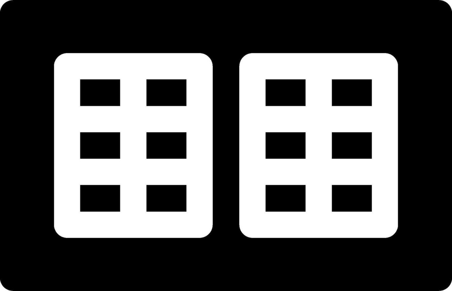 Two black and white buildings icon vector