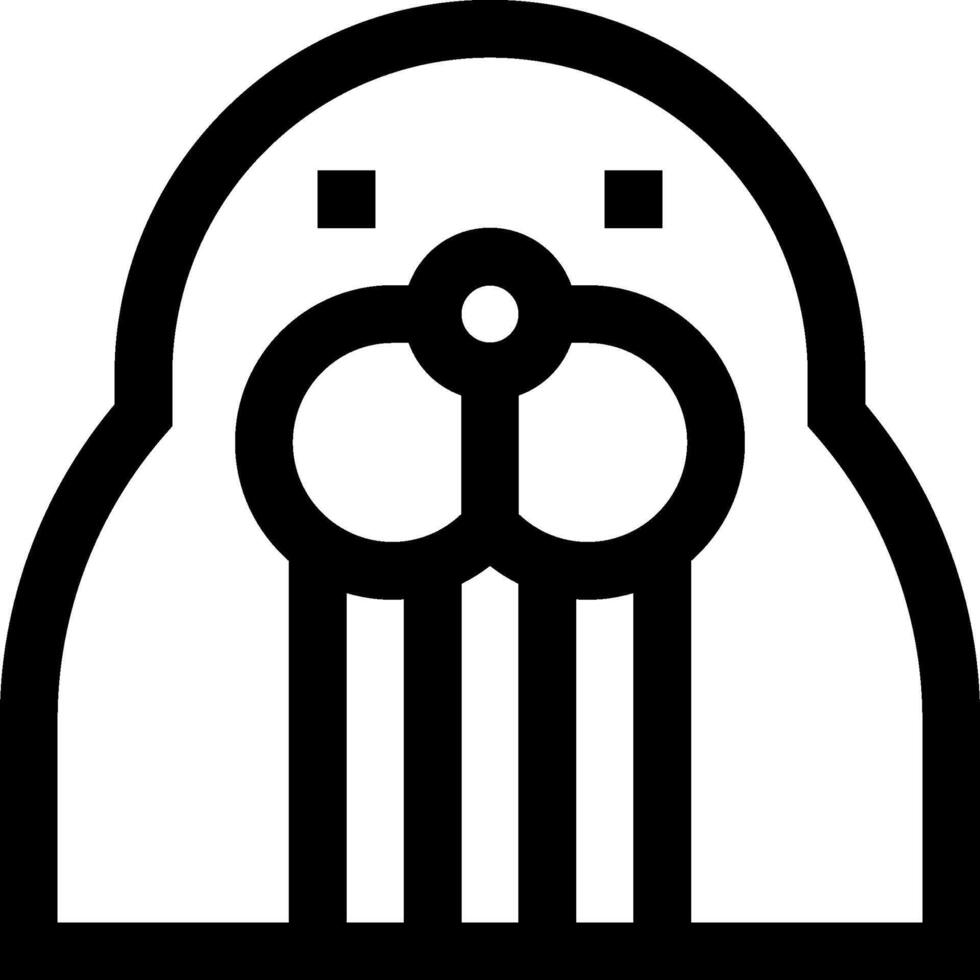 A black and white logo of a dog vector