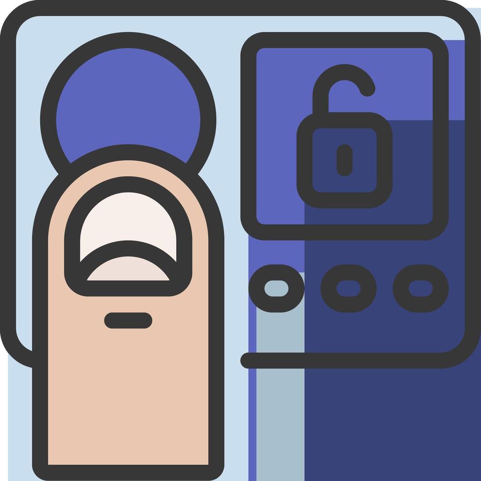 A person is holding a phone and looking at a computer vector