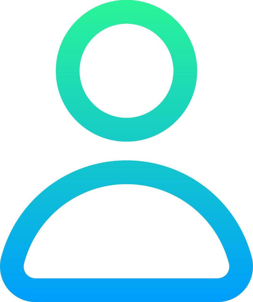 A blue and green icon with a person's head vector