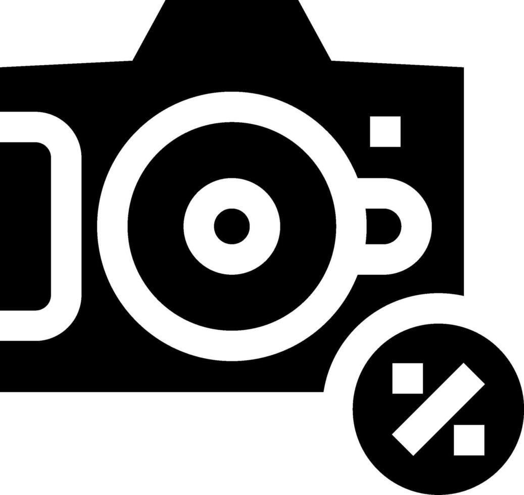 A camera with a check mark and a cross vector
