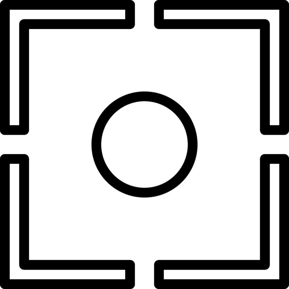 A square with a circle in the middle vector