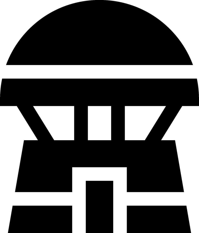 A black and white image of a building with a dome vector