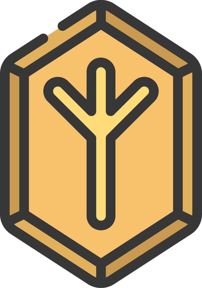 A yellow hexagon with a symbol of a cross vector