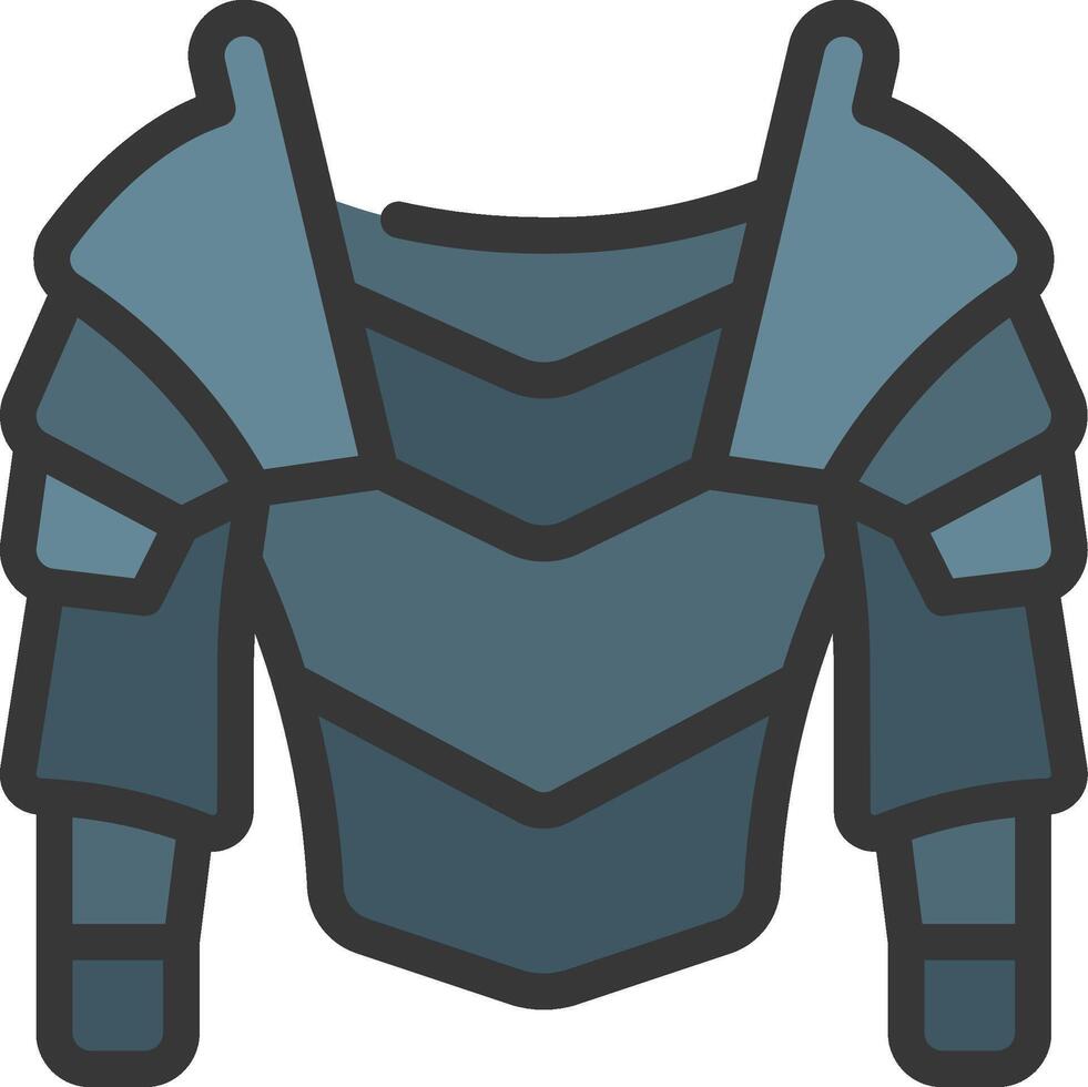 A blue armor suit with a white background vector