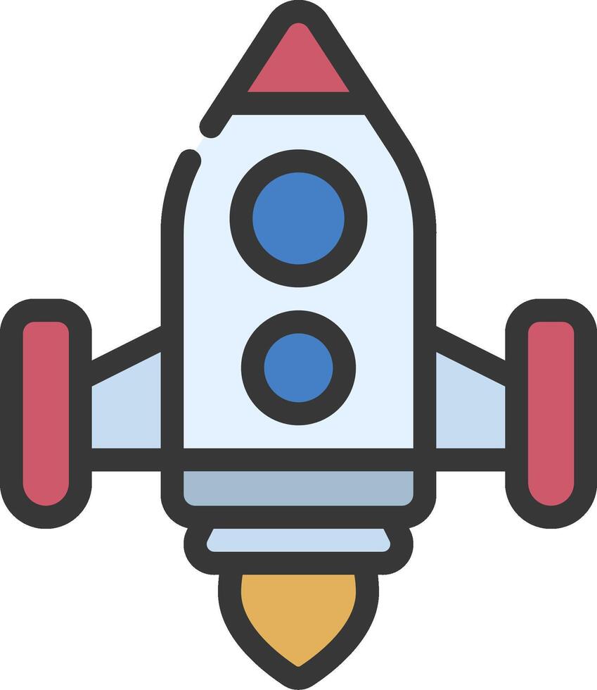 A rocket ship icon on a white background vector