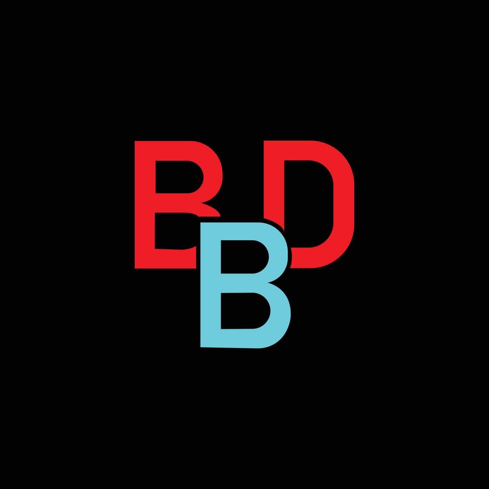 BBD letter logo design. BBD modern letter logo with black background vector