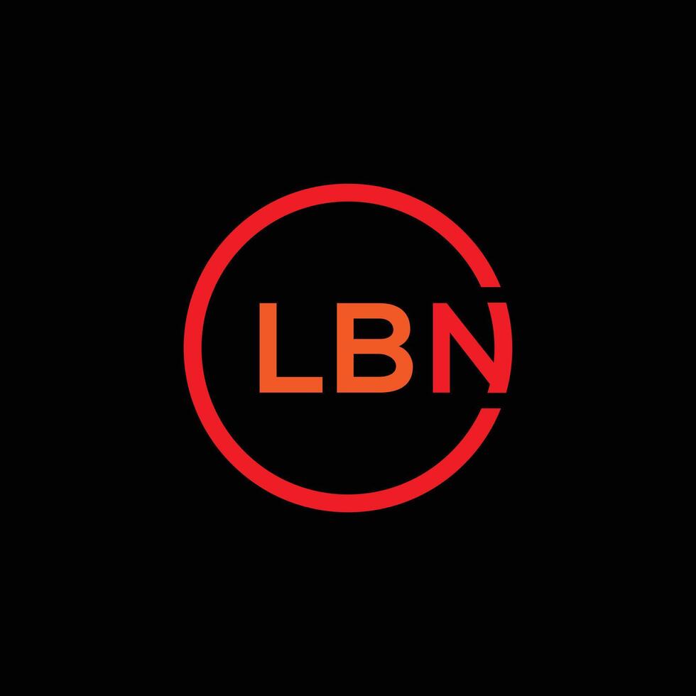 LBN letter logo creative design. LBN unique design vector