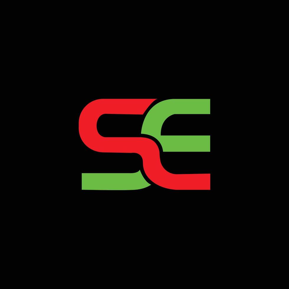 SE Letter Initial Logo Design Template Illustration vector