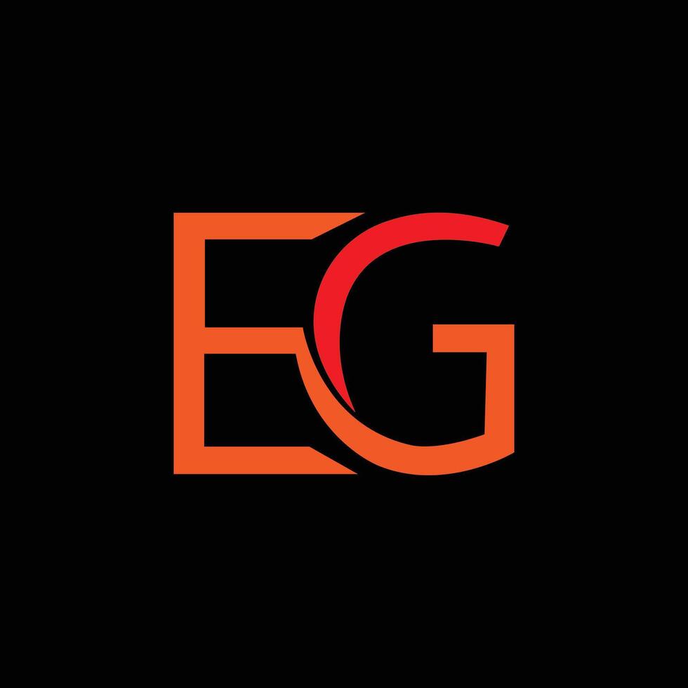 EG letter logo abstract creative design. E G unique design vector