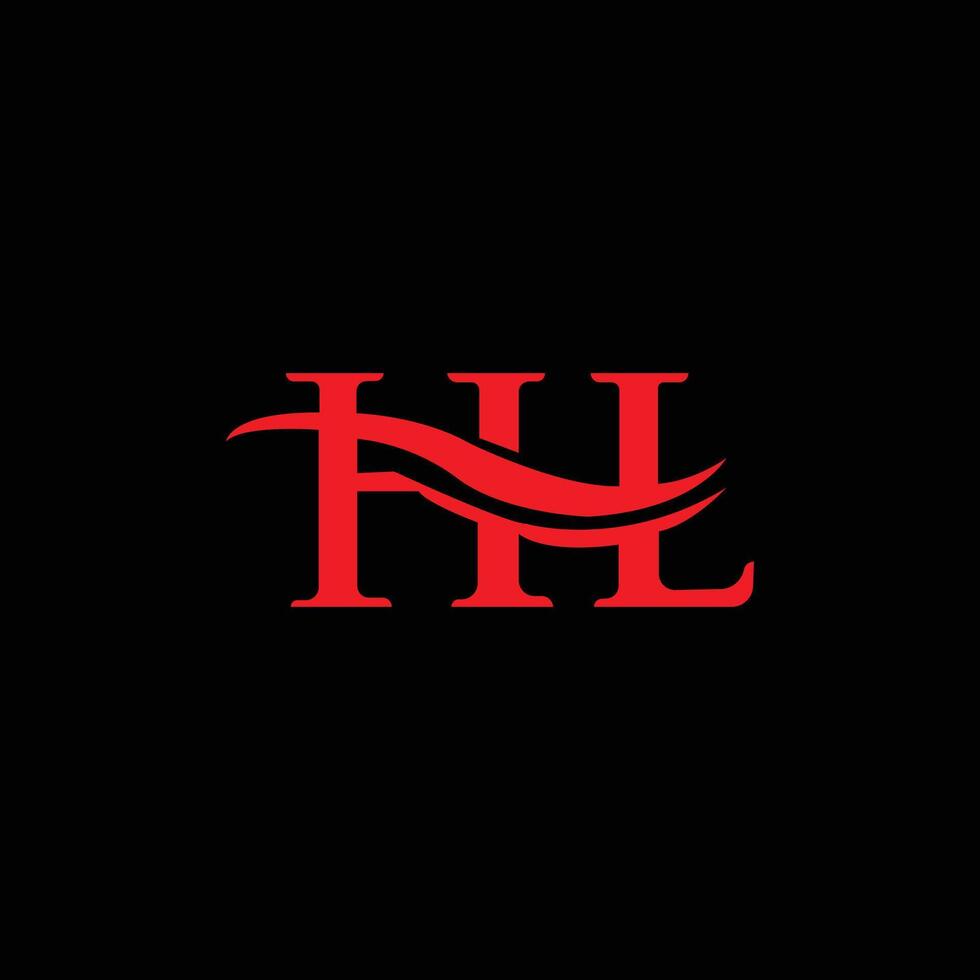 HL Initial logo concept with electric template vector
