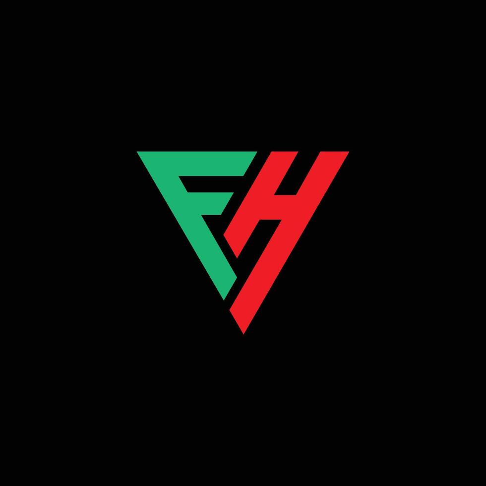 FH F H Letters Logo Design vector