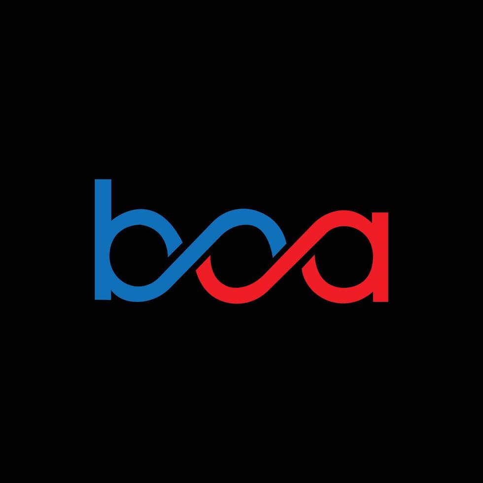 BOA letter logo design template vector