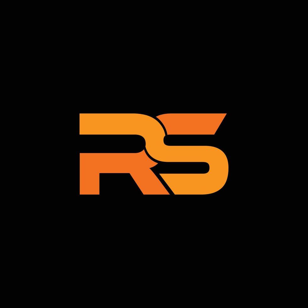Letter RS simple logo design vector