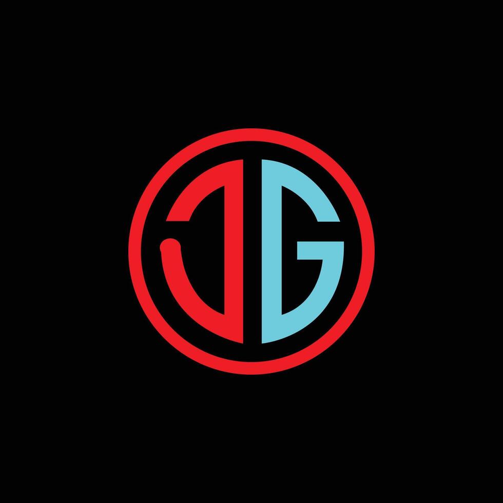 Initials JG logo design. Initial Letter Logo. Shield logo vector