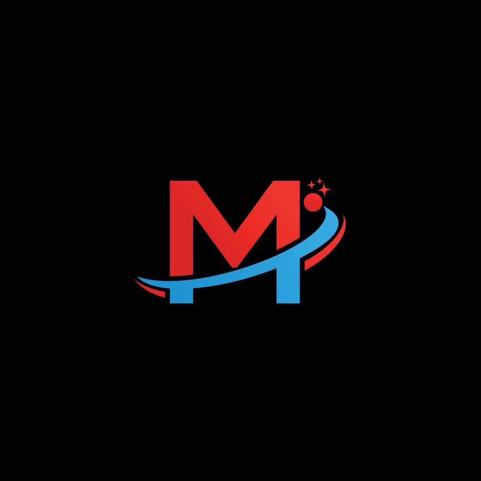 M tech logo design template, M tech logo, M technology vector