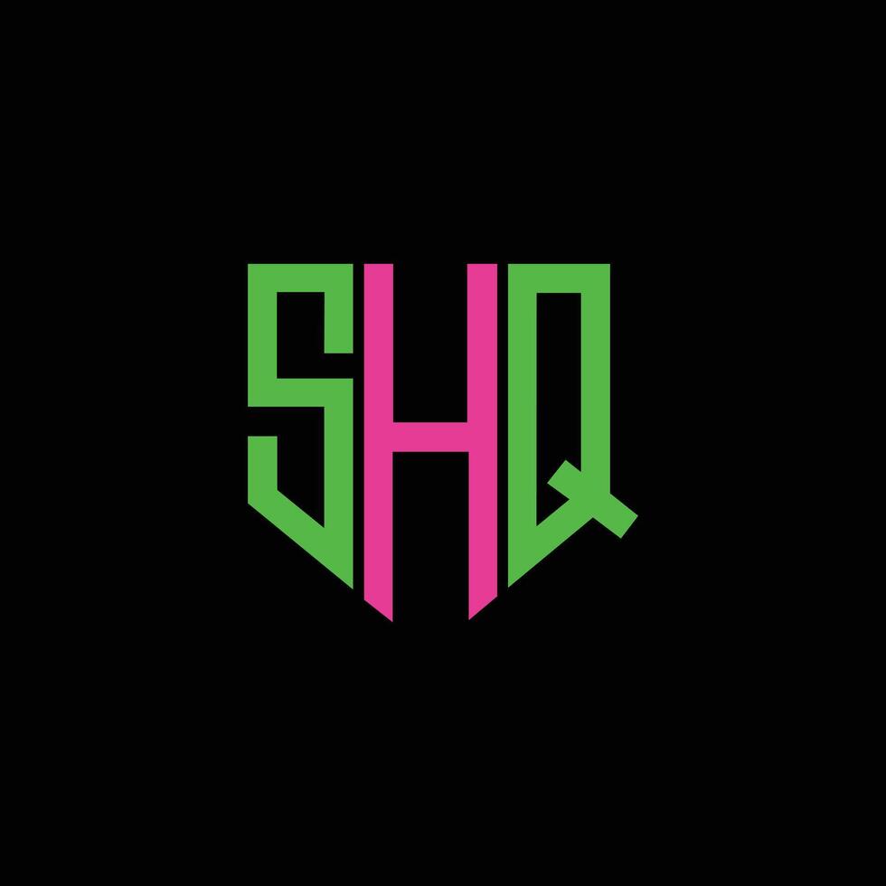 SHQ Letter Initial Logo Design Template Illustration vector