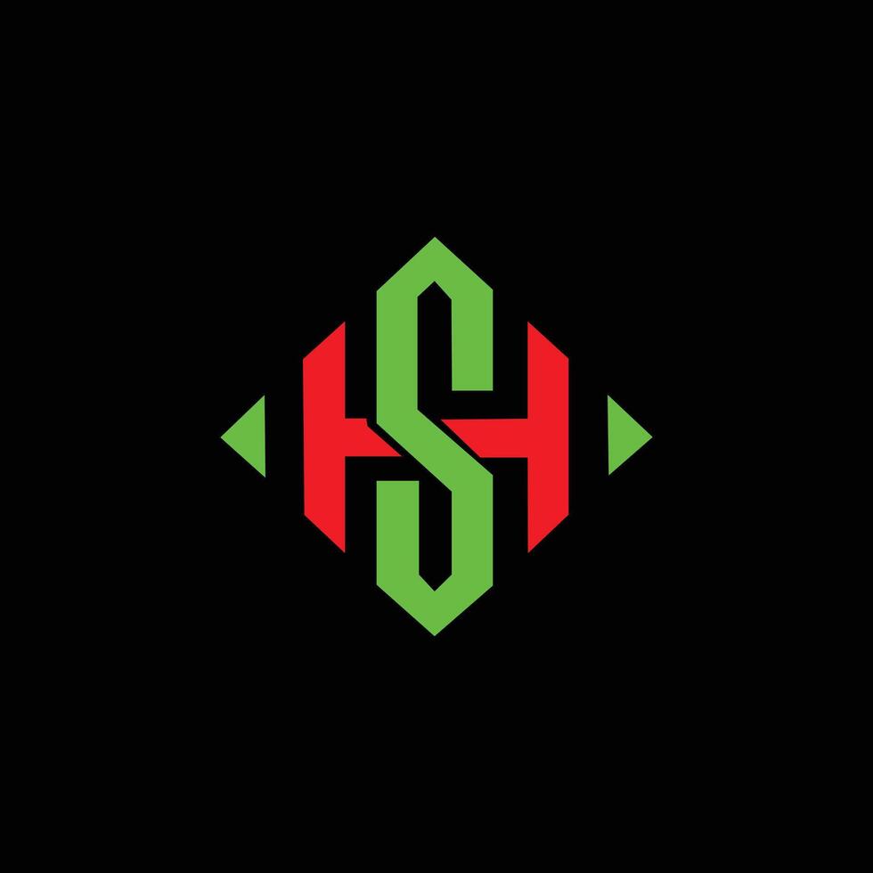HS letter logo abstract vector