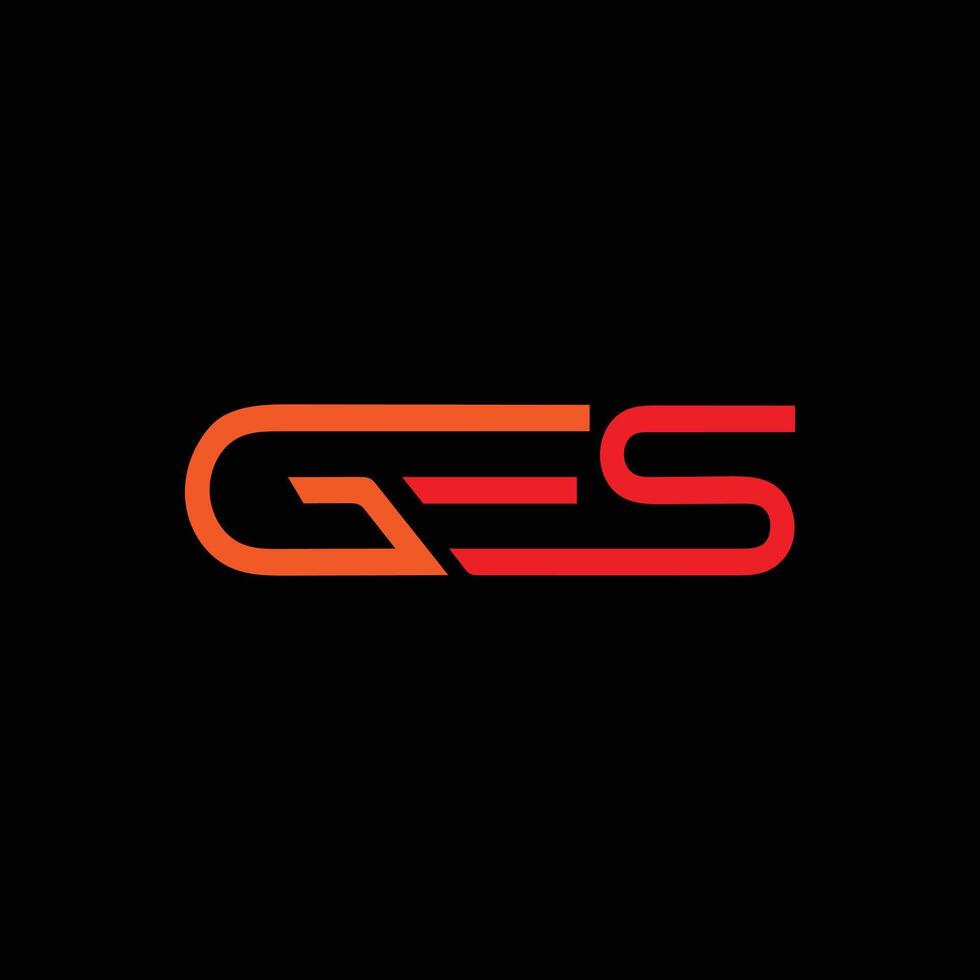 GES Letter Initial Logo Design Template Illustration vector
