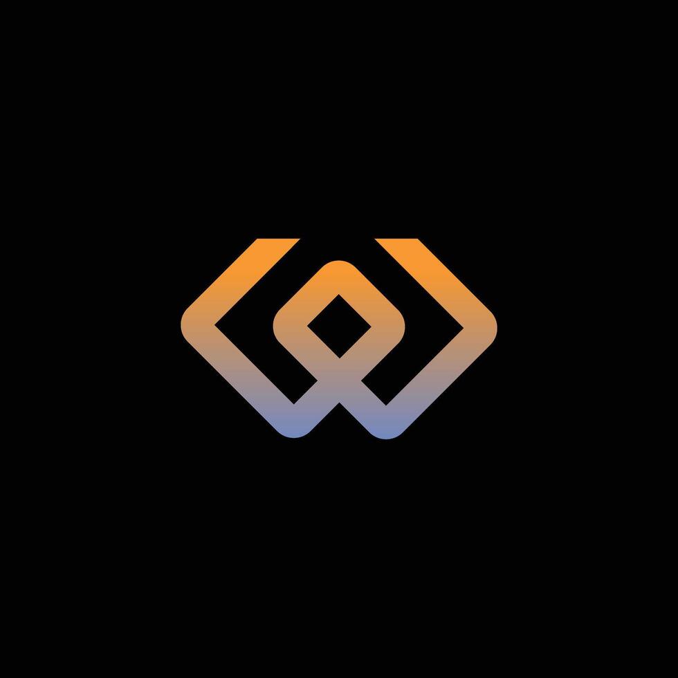 W tech logo design template, W tech logo, W technology vector