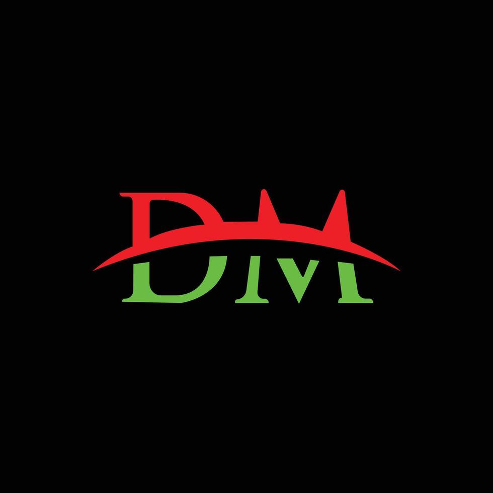 DM Letter Initial Logo Design Template Illustration vector