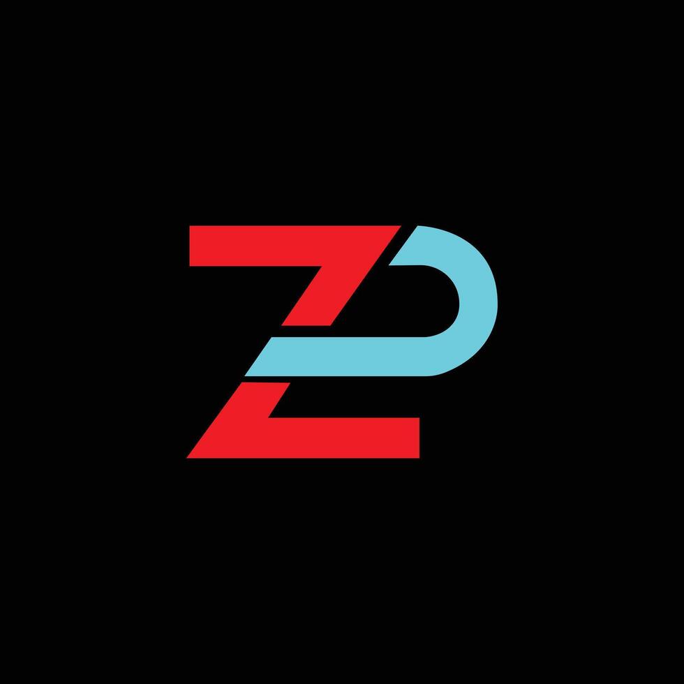 Letter ZP Logo Image, Alphabet letters logo zp letter logo template for your brand vector