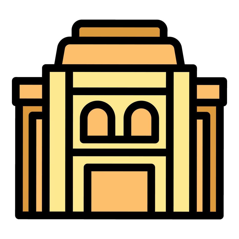 Taj mahal building front view showing indian architecture vector