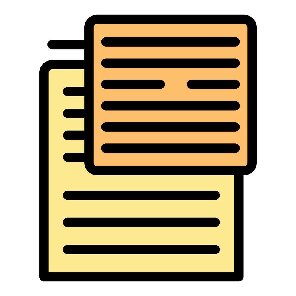 Stack of documents icon representing office work and paperwork vector
