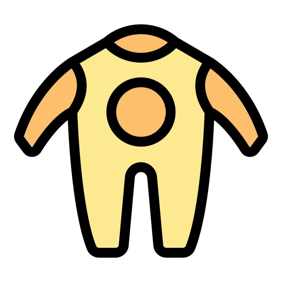 Baby clothes with circle on the torso representing comfortable clothing for babies vector