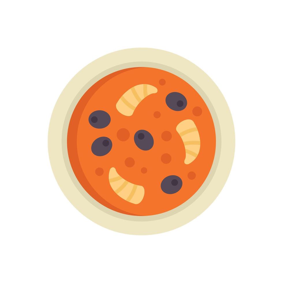 Bowl of soup with vegetables, a hearty and healthy meal vector