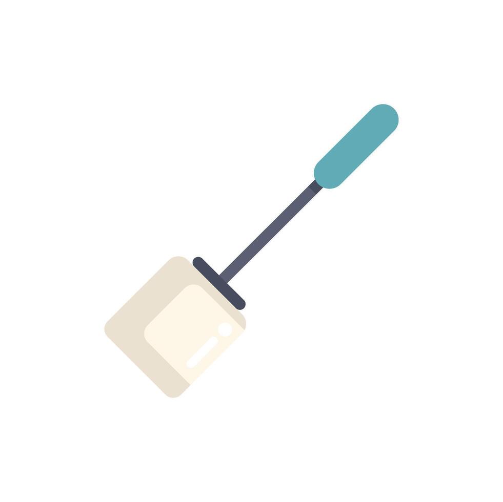 Snow cleaning shovel removing ice after blizzard or snowfall vector