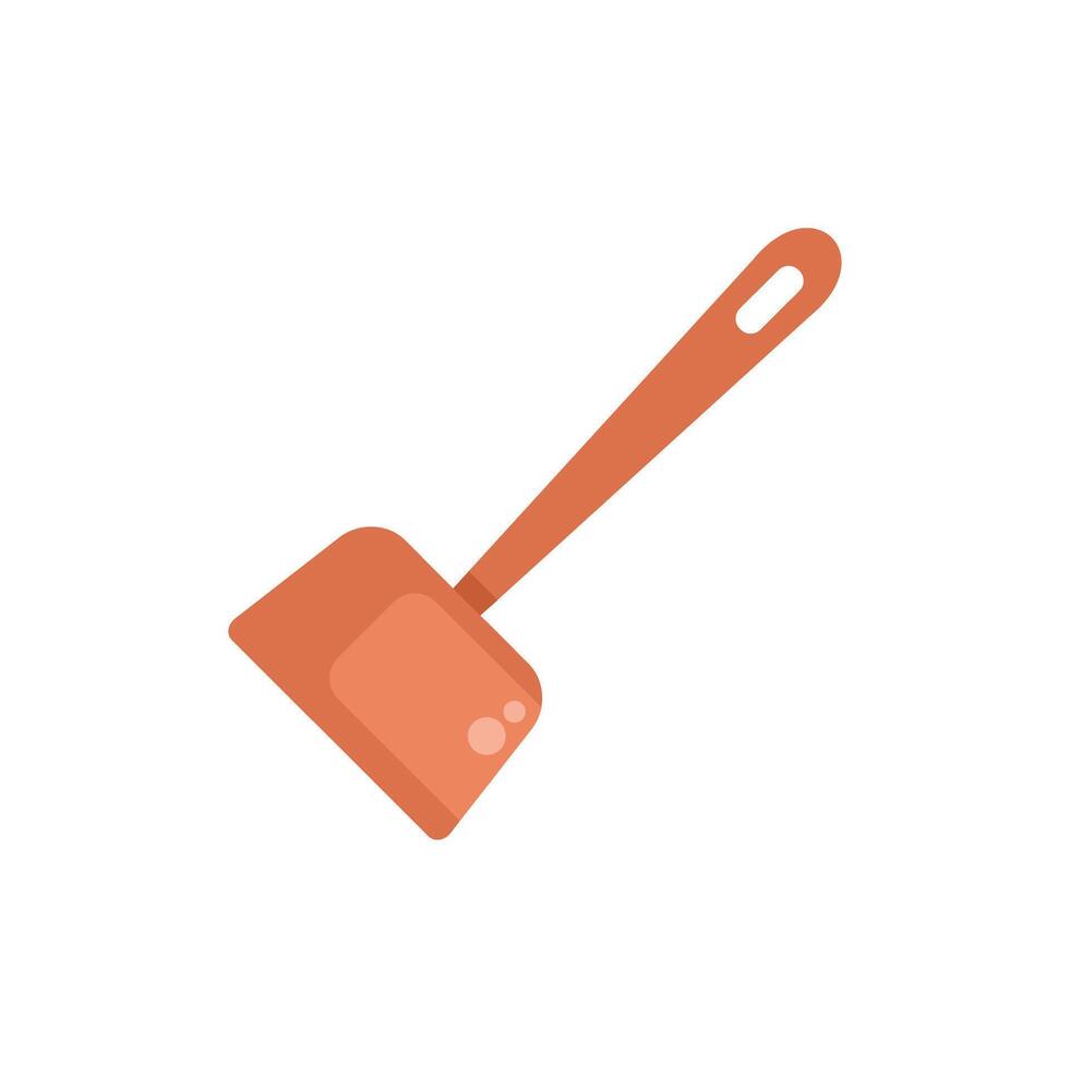 Orange dustpan lying on white background vector