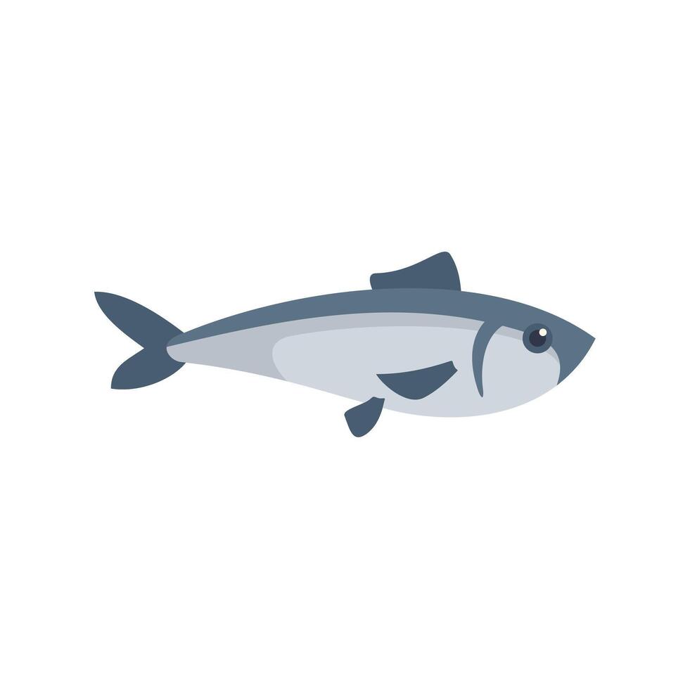 Cartoon herring fish swimming underwater marine life vector