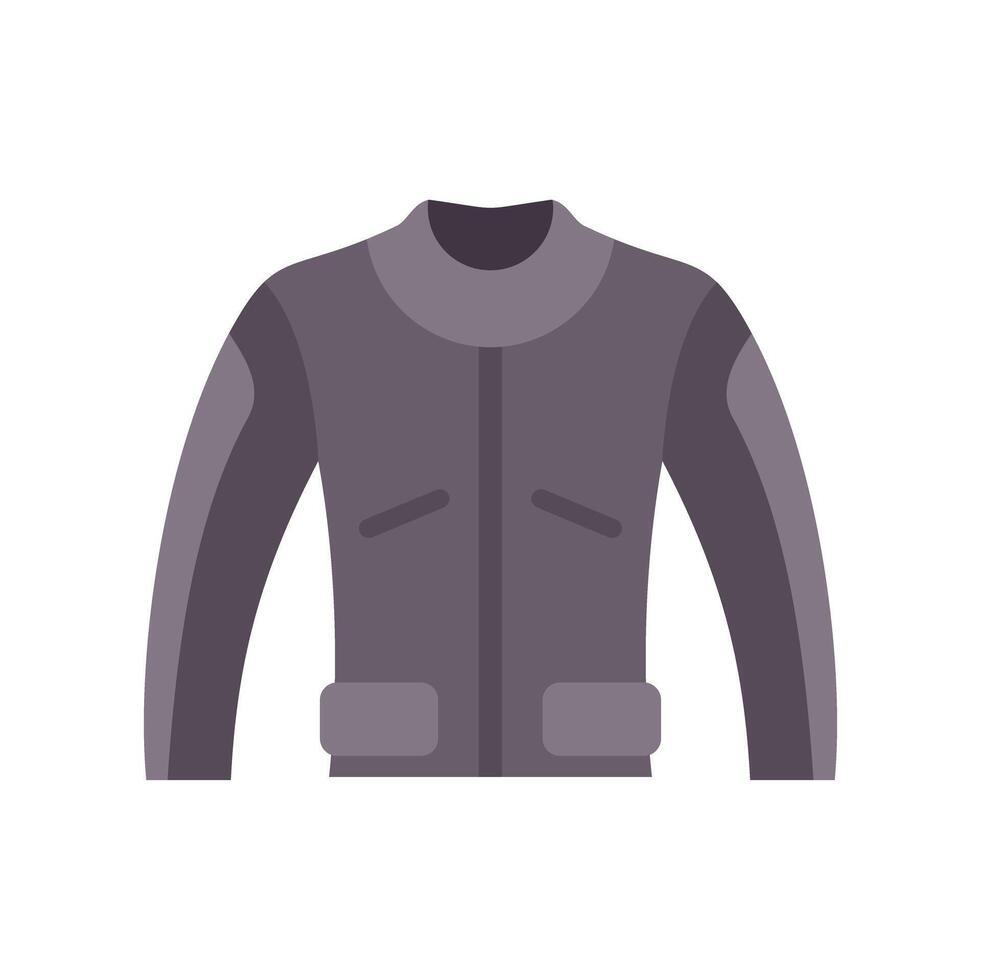 Protective motorcycle jacket providing safety and style for riding vector