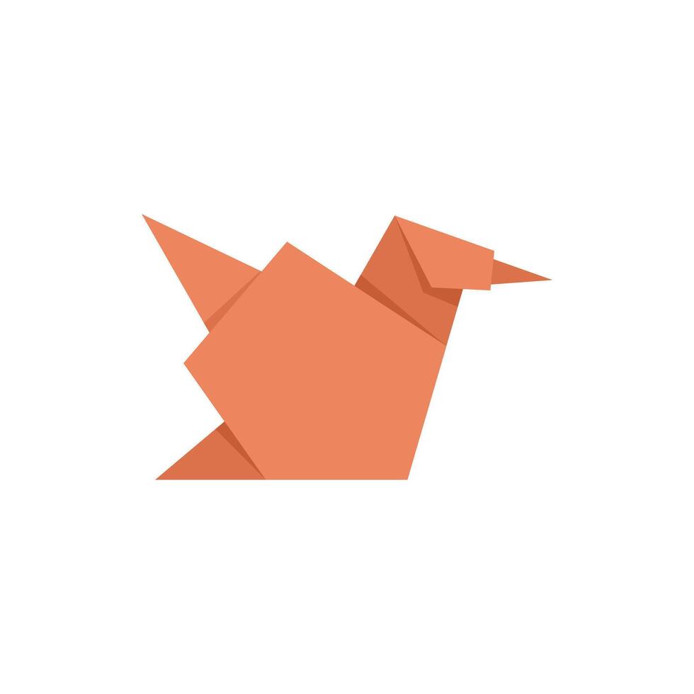 Origami bird taking flight, creativity and art in paper form vector